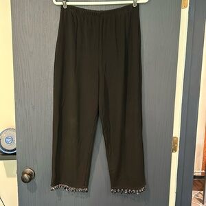 Black pants with fun beaded detail - 🥂 sale!